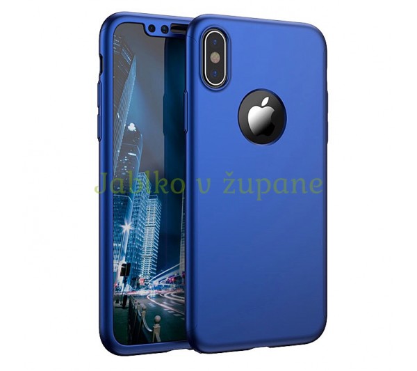 360° kryt Apple iPhone X, XS - modrý
